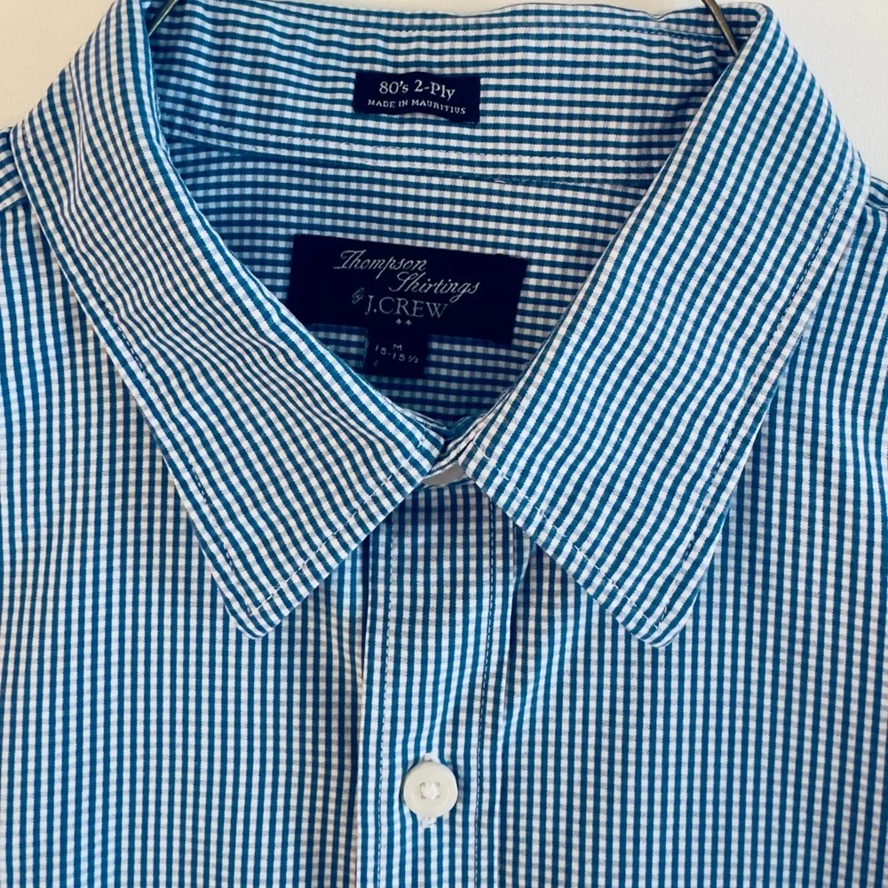 J. Crew Blue Gingham Dress Shirt‎